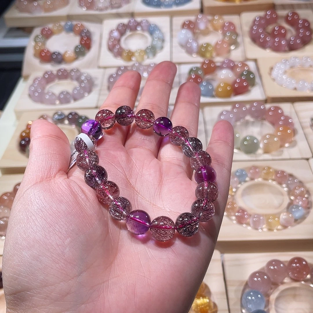 未镶嵌手链水晶超七手链，晶体通透