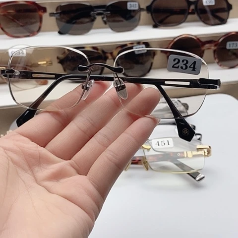 一体款天然水晶石镜