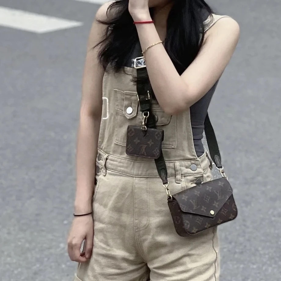 95新 LouisVuitton/路易威登 三合一绿色肩带/SS2969