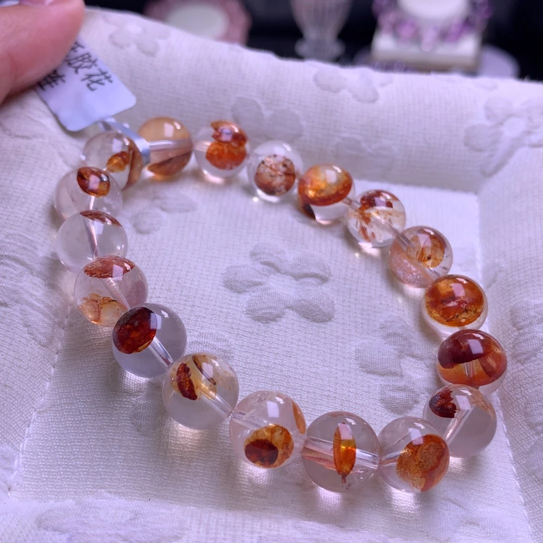 未镶嵌水晶手链糖纸胶花11mm