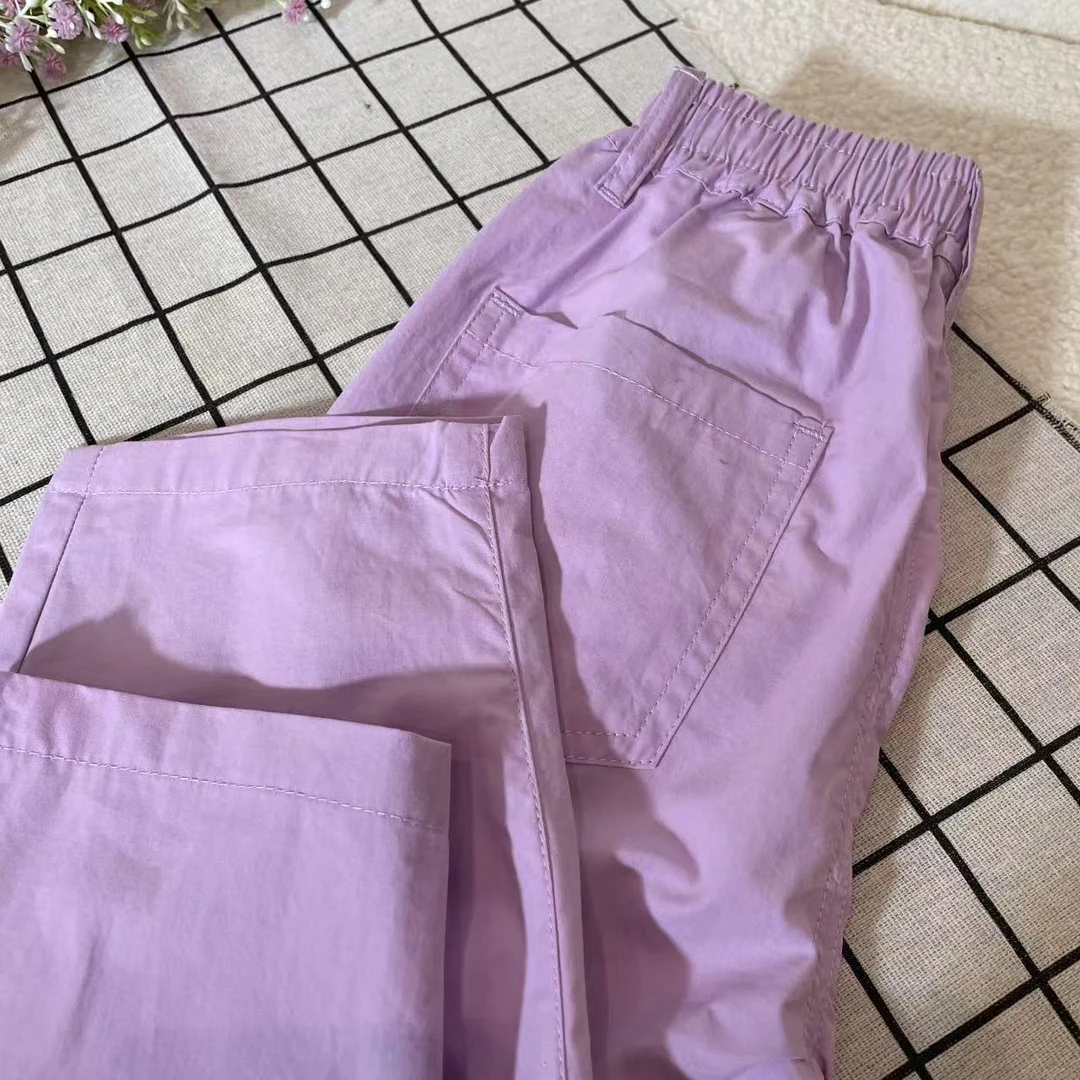 小童新款休闲裤紫色F11 5651沐系