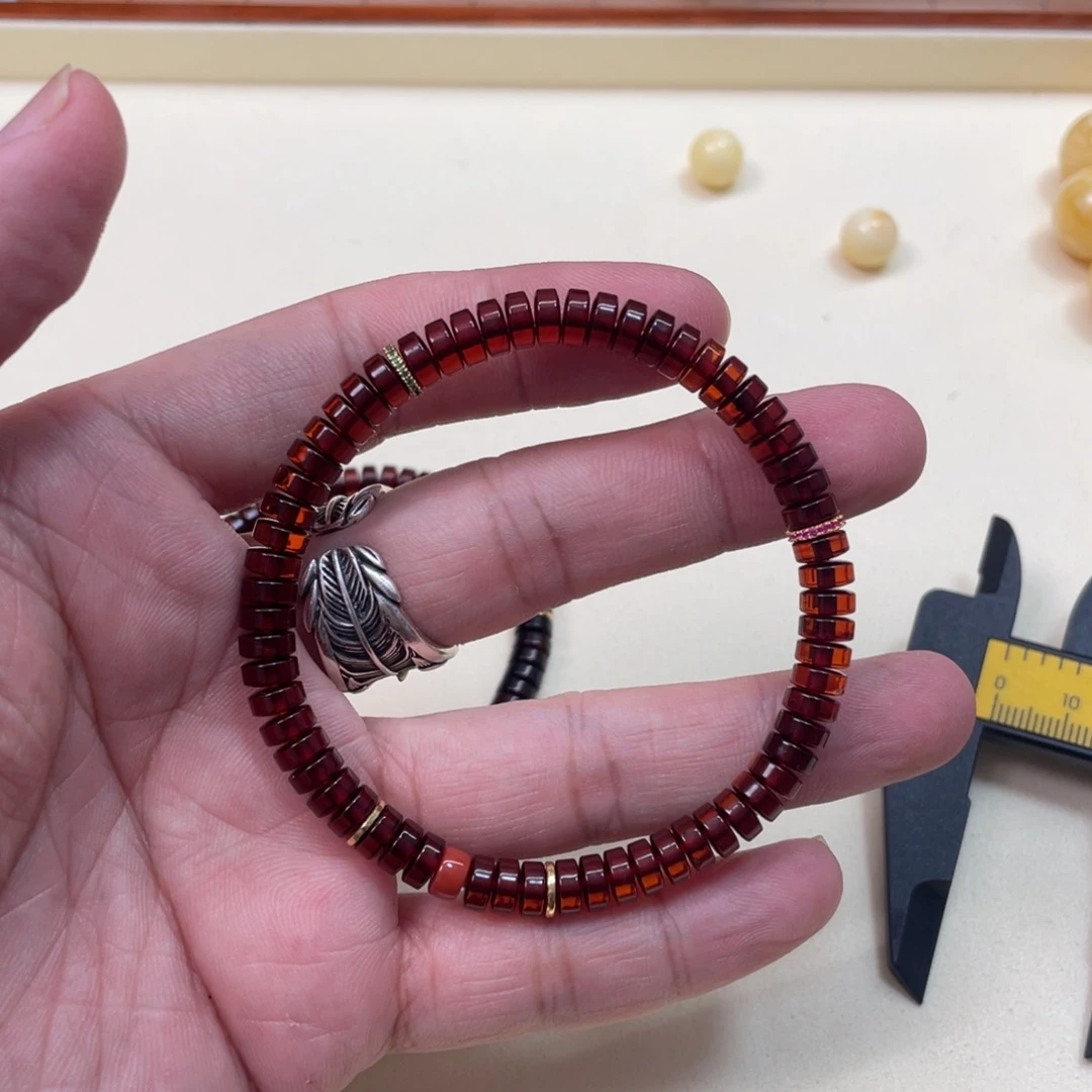 蜜蜡未镶嵌裸石98手串