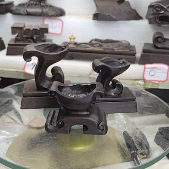 风车木（黑檀木）奇石底座