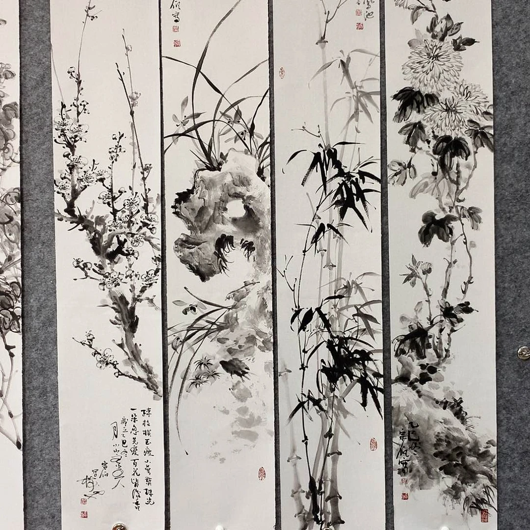 用***9国画花鸟作品写意