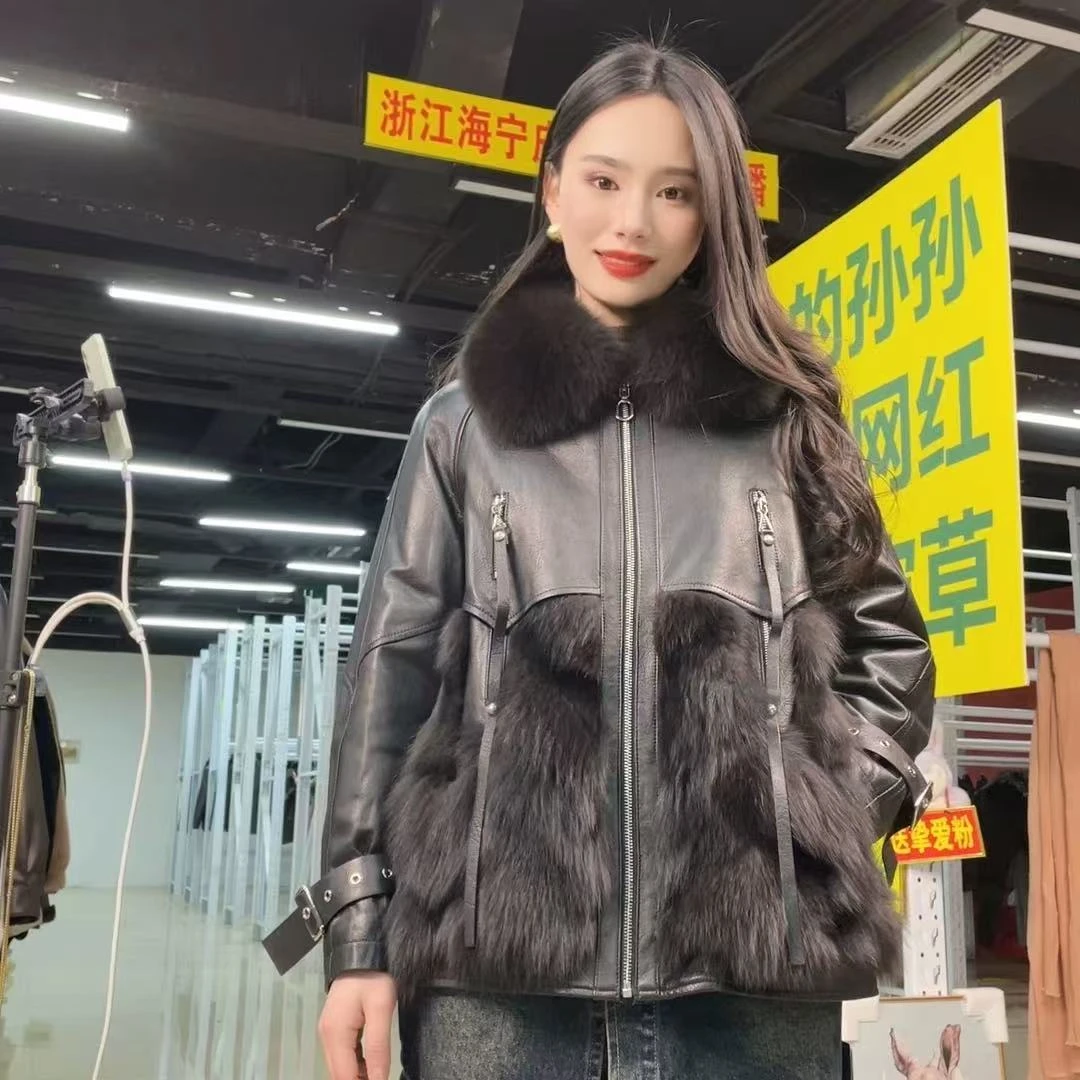 人造皮草 2005 新款气质显瘦皮衣皮草外套