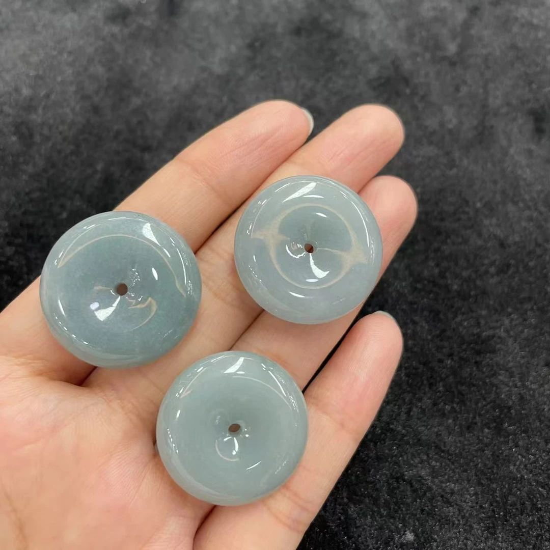 【玉经纶】40312/Q33-天然A货翡翠平安扣吊坠-多样性发其一