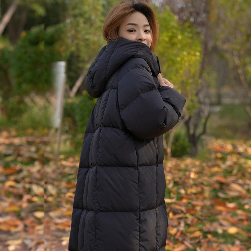 白鸭绒羽绒服女长款2025年新款A88