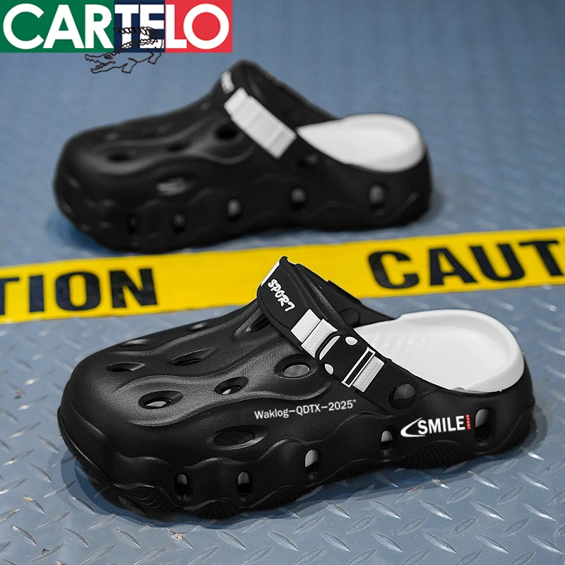 CARTELO/卡帝乐鳄鱼凉鞋夏季沙滩鞋外穿洞洞鞋男士拖鞋厚底男鞋QD