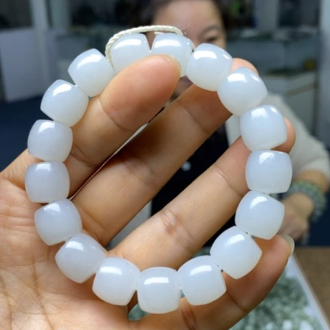 和田玉未镶嵌手链13白玉