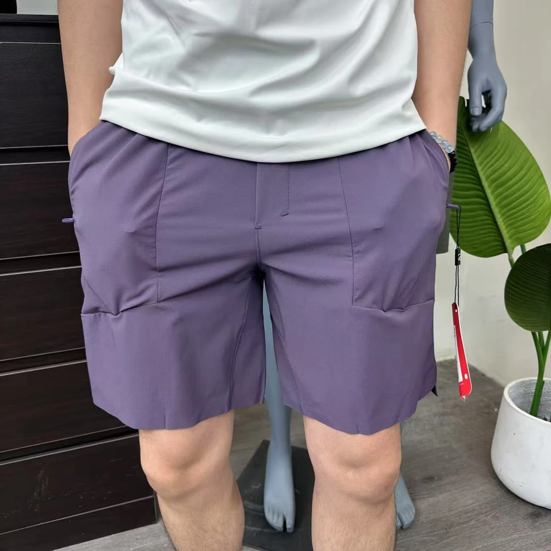 夏季新款LU 户外薄款休闲短裤会呼吸的面料透气速干型男百搭款