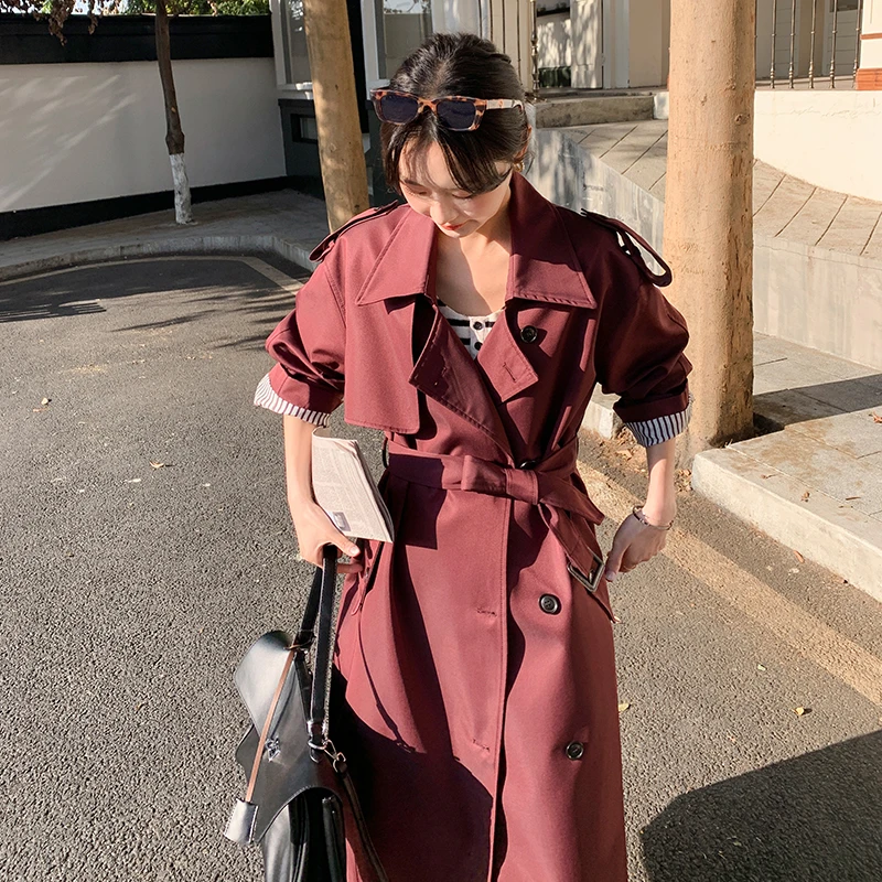 【2025春款现货】经典百搭设计感时尚撞色风衣088-770