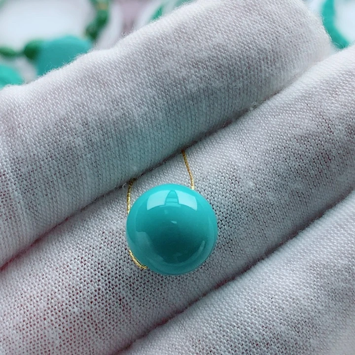未镶嵌绿松石圆珠