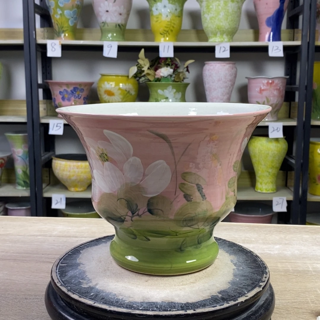 景德镇手工手绘花盆