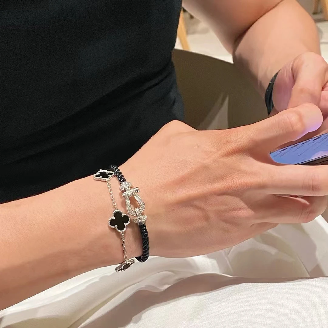 合金手链 大号马蹄扣手链（V金高定）