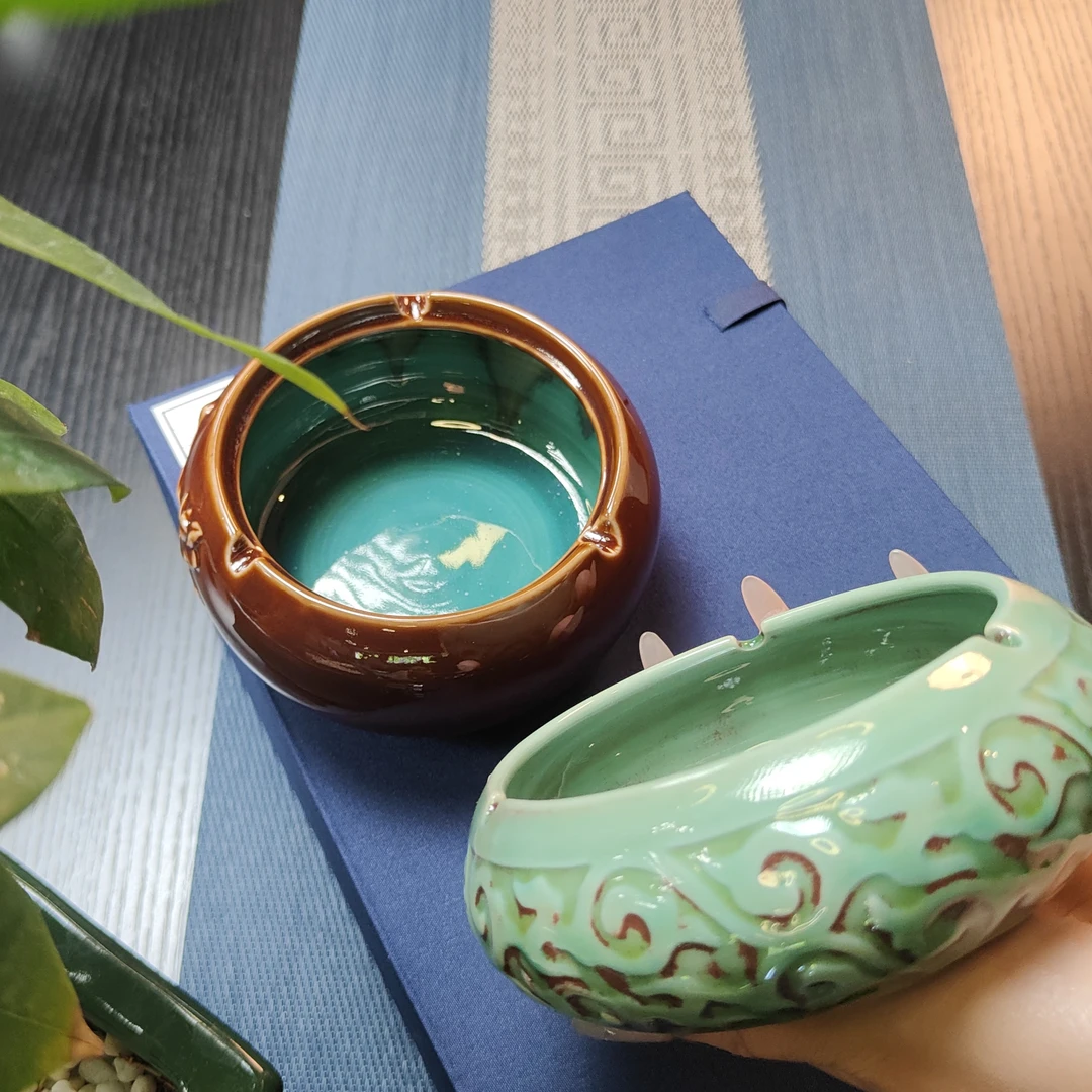 牙舟陶--家用烟灰缸适合客厅书房办公室（备注款式）