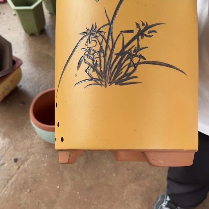 紫砂花盆口径17.21口径