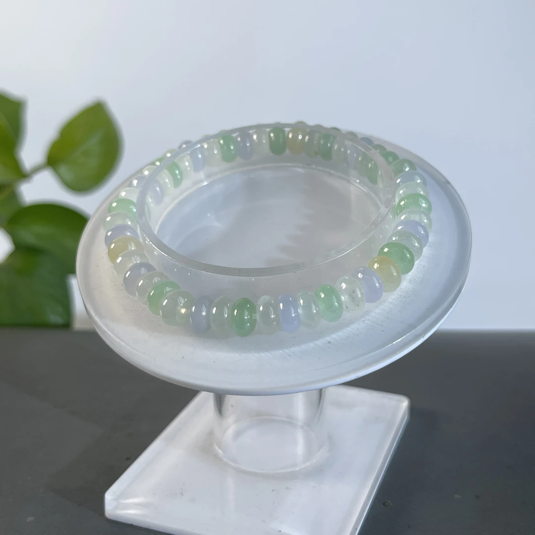 JYB23-104  天然缅甸A货翡翠  翡翠手串