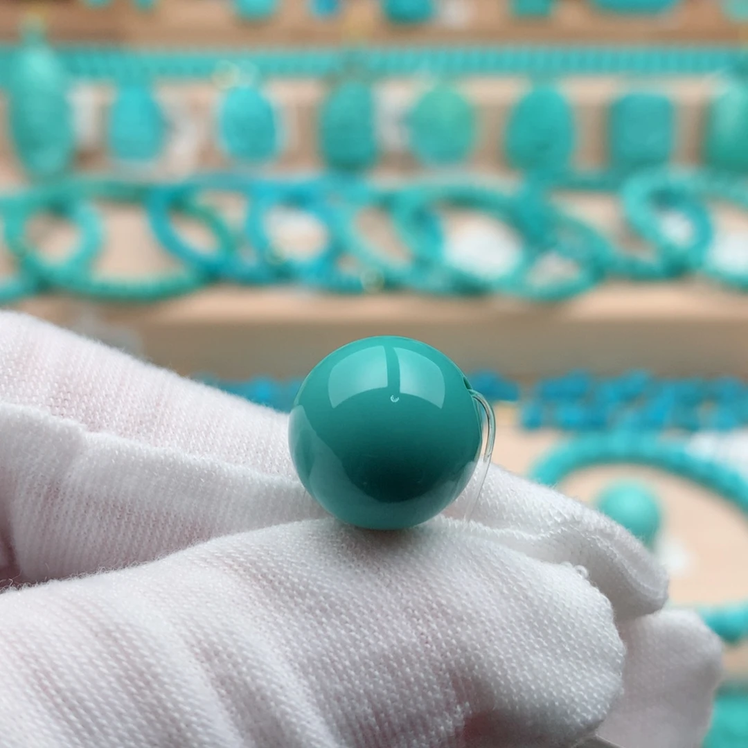 绿松石未镶嵌珠宝奇石12.8mm