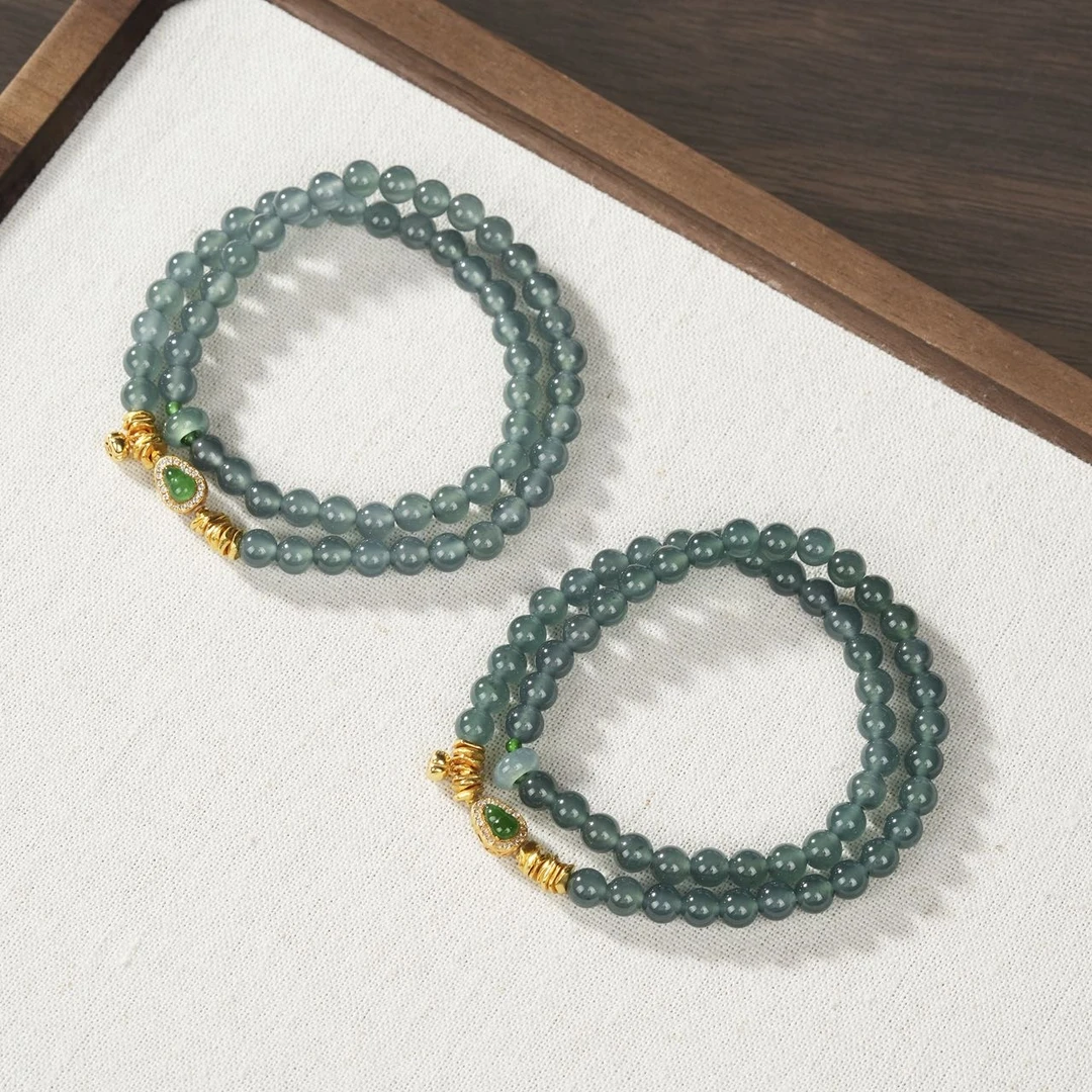 【云上叙】翡翠DIY多圈手串-多样性发其一-约6mm-V18890-M（甄选）