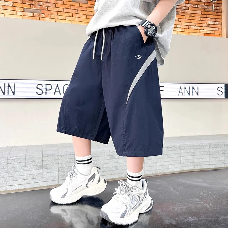 男童裤子夏季2025新款夏装中大童薄款七分裤儿童运动短裤休闲炸街