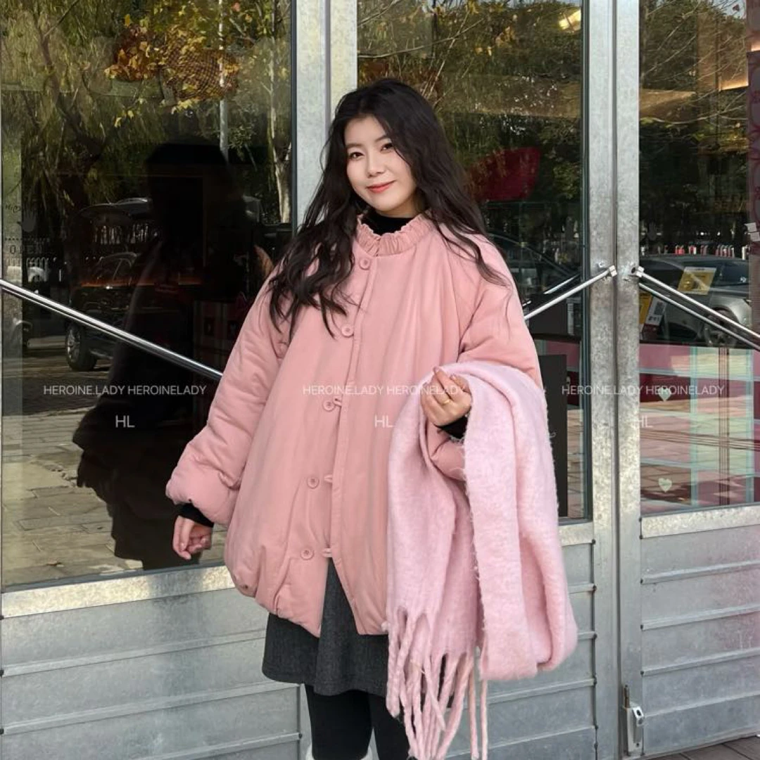 【大南瓜】HL新疆棉冬季加厚保暖宽松可爱休闲百搭舒适外套花苞棉服