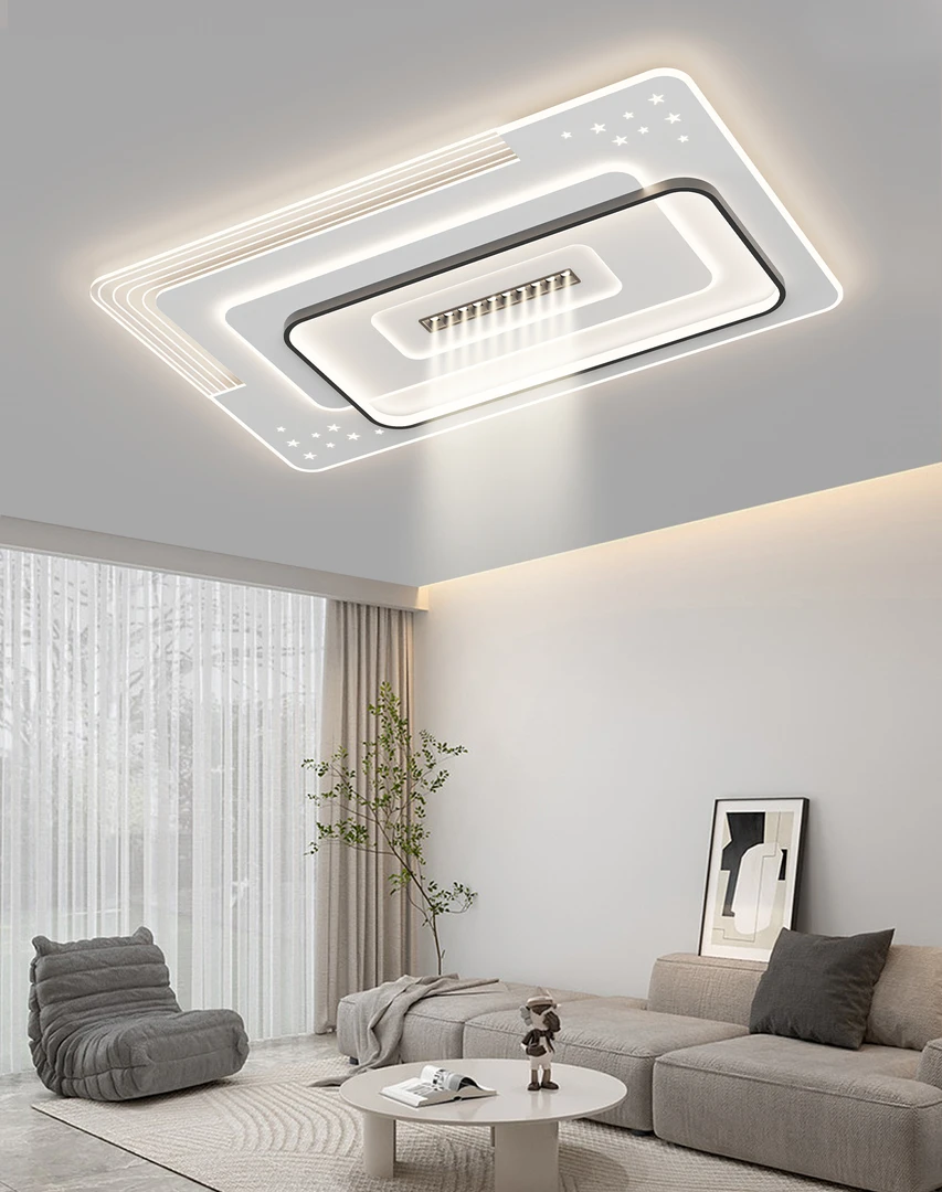 2611新款客厅灯吸顶灯LED长家用方形灯现代简约大气大厅灯创意灯