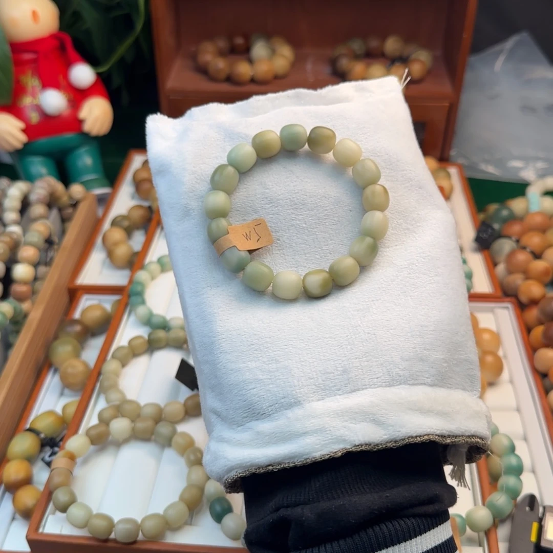 菩提根/象牙果手串可**莉卡13干磨微瑕5枣珠广州