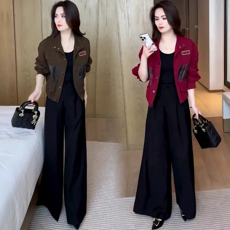 高含棉立领长袖短款牛仔外套女2025年春秋季新款休闲百搭夹克上衣