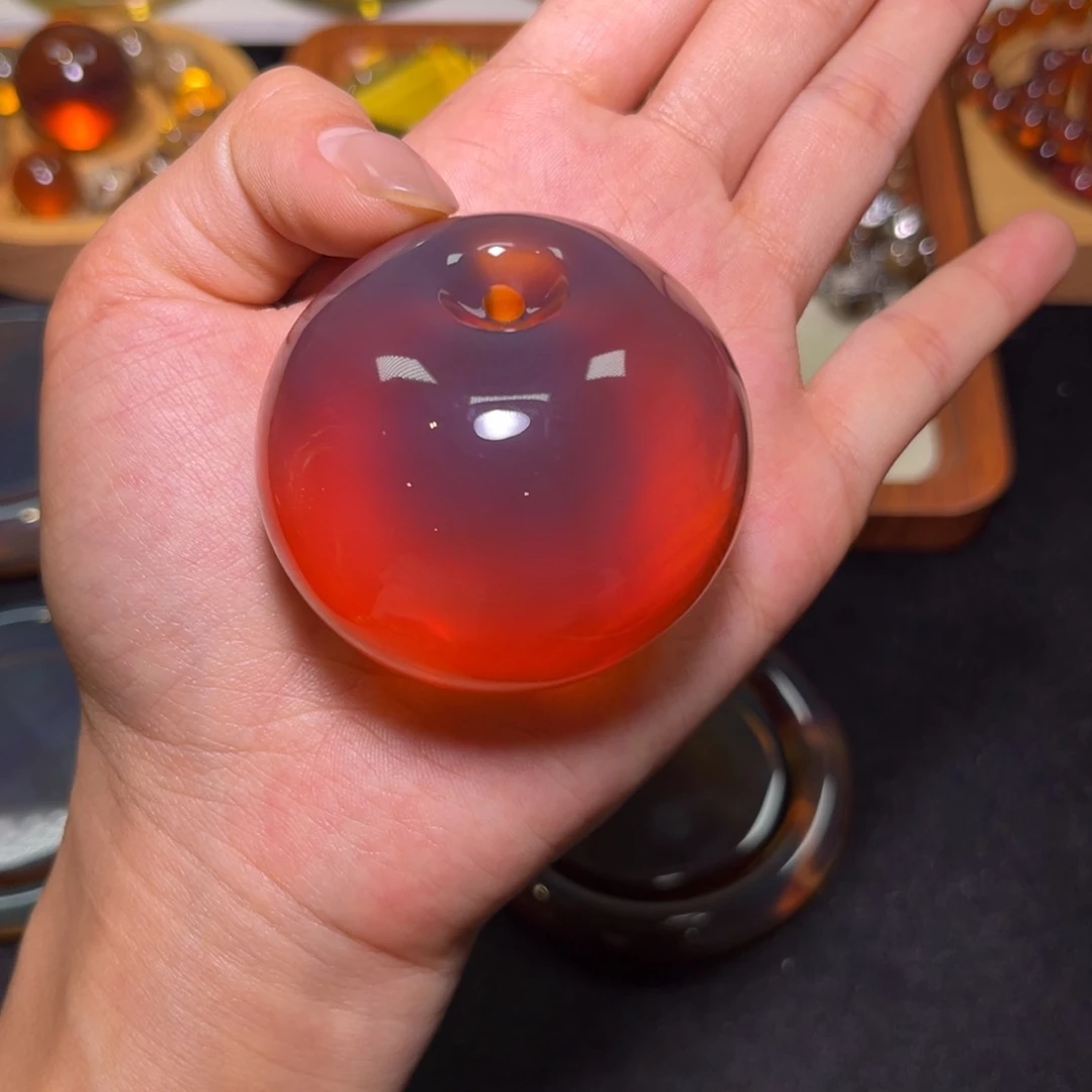 未镶嵌琥珀手镯橘蜜果冻料公主扣51.5