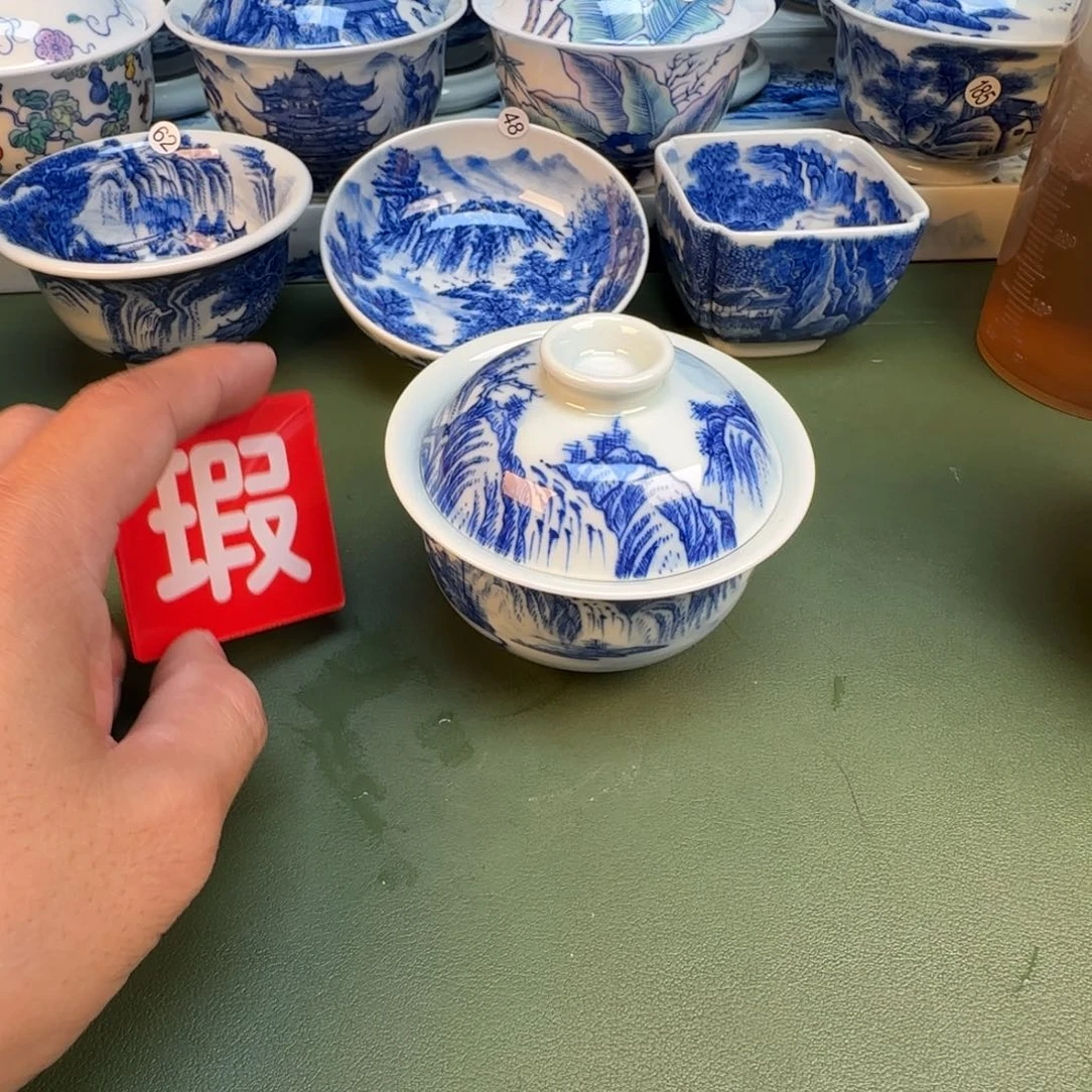 纯手工纯手绘茶具石头82