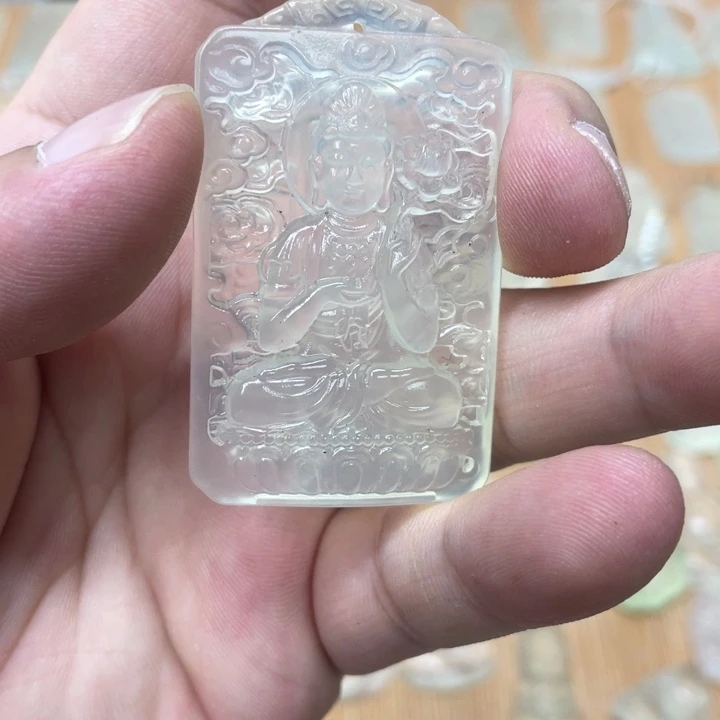 奋***年蛇纹石玉未镶嵌吊坠(赠链)