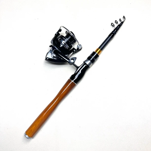 迷你伸缩路亚竿路滑套装路亚套装