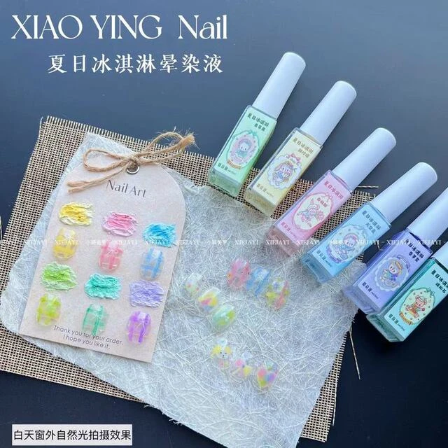 小颖美甲-6色夏日冰淇淋晕染液 6ml 美甲晕染液（不送色板）