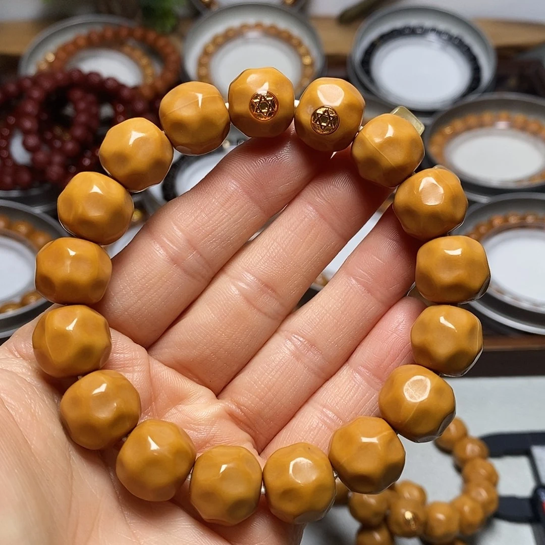 猴头核桃手串340号14左右双标龙炎奶酪全品