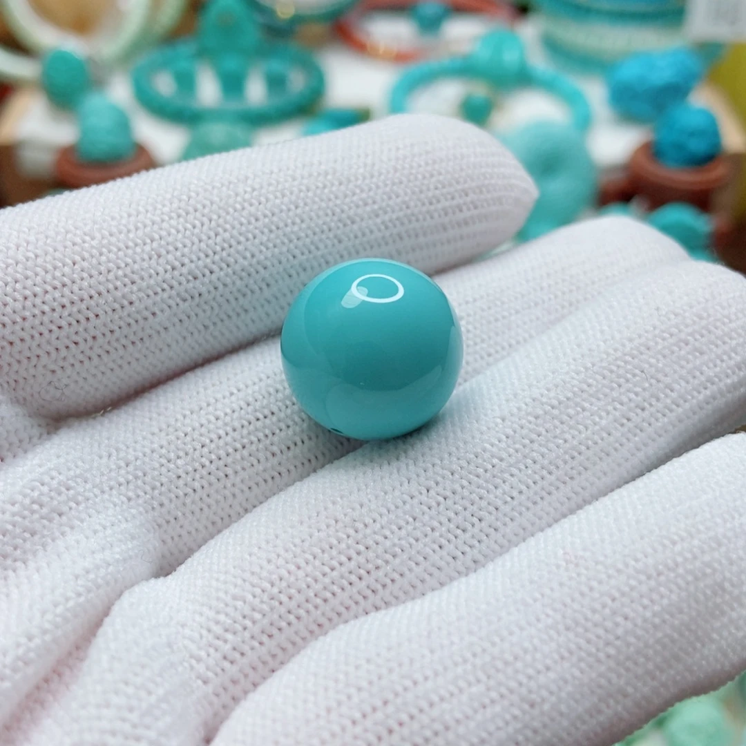 绿松石未镶嵌圆珠16.2mm