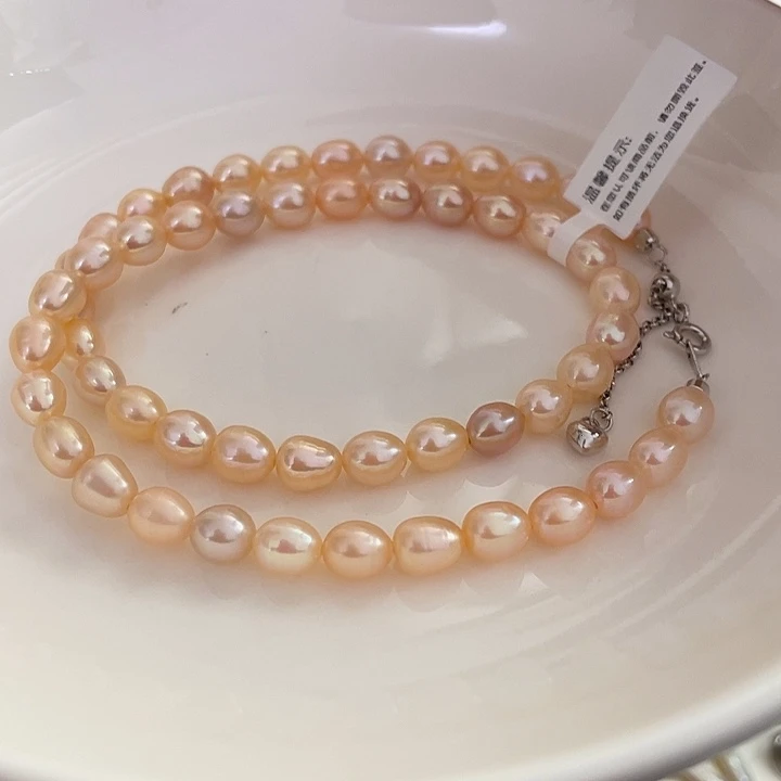 淡水珍珠项链银S925镶嵌