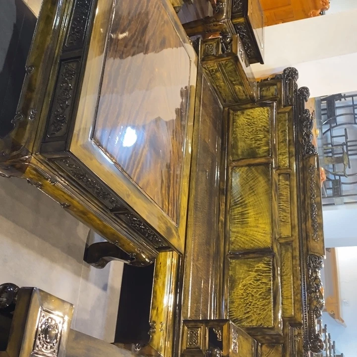 可***果楠木沙发六件套财源滚滚