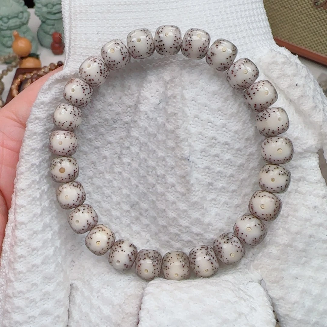 星月菩提手串骨瓷白月朗星稀9*8