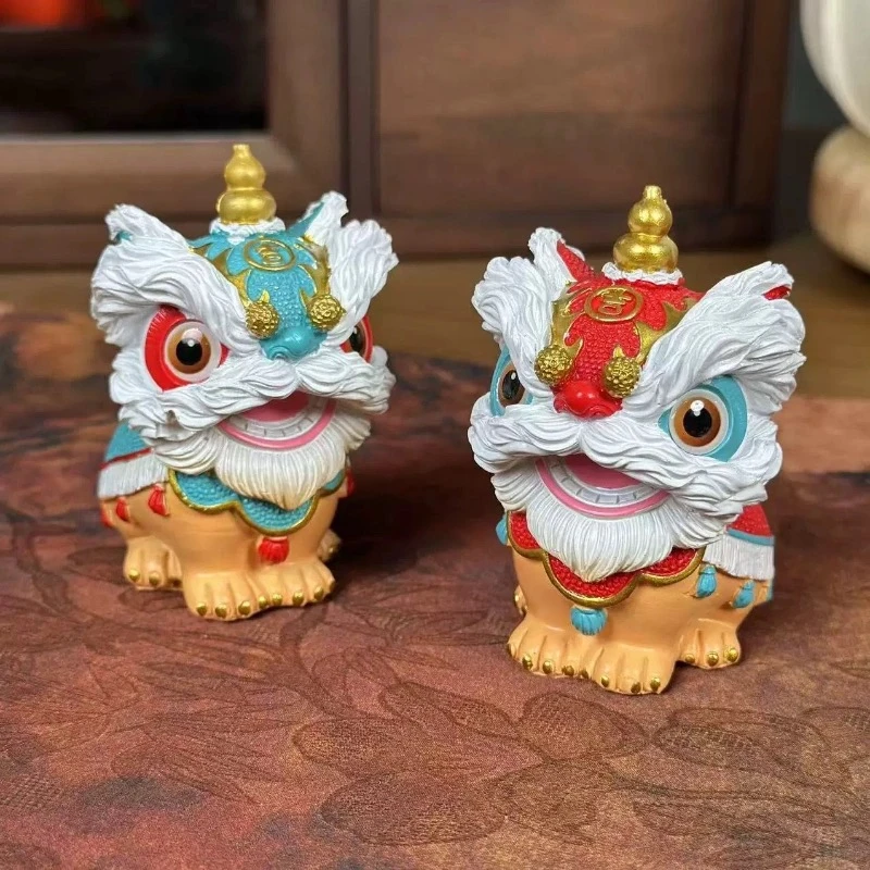 【大器甄选】醒狮摆件茶宠1对-DF2814