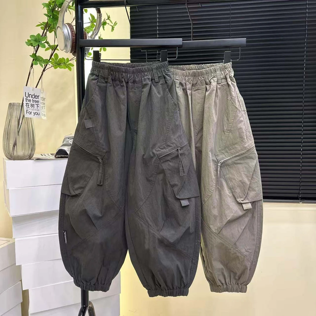 100%棉秋季新款儿童宽松休闲裤男童工装裤中大童韩版运动长裤童装
