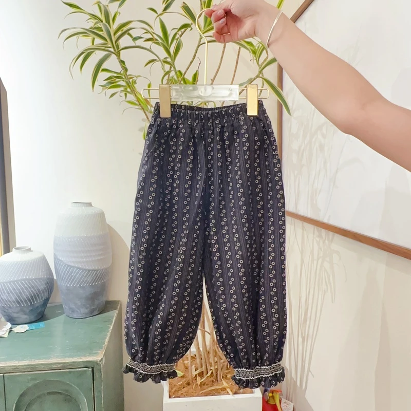 【云朵小葵】女童秋季时尚潮流休闲裤小花瓣束脚休闲裤1112944