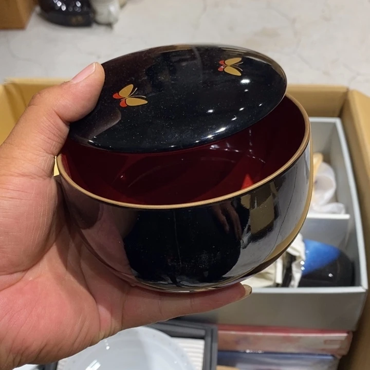 日本实木盖碗大漏