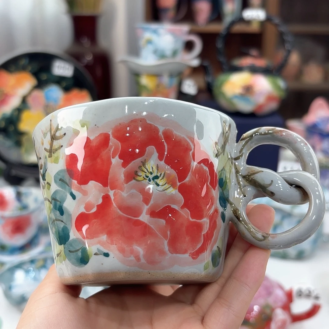 景德镇手绘高温釉下彩陶瓷茶具