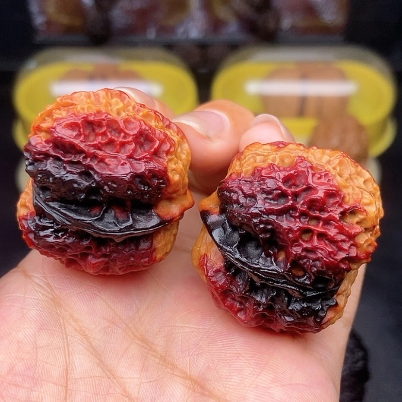 【闪购商品】文玩核桃把件39尺七彩火麒麟金蟾