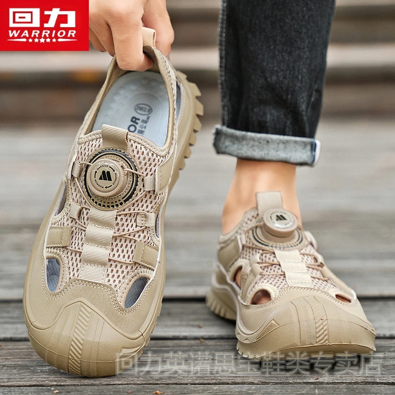 回力凉鞋男士2025新款秋季镂空透气百搭户外开车休闲防滑沙滩拖鞋