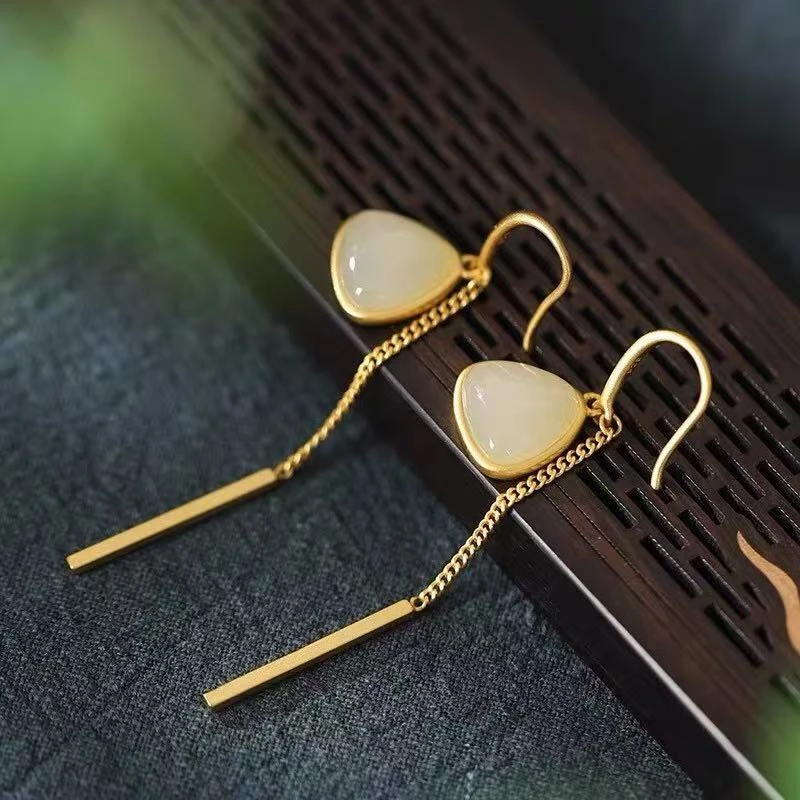 民族风复古长苏耳线耳饰