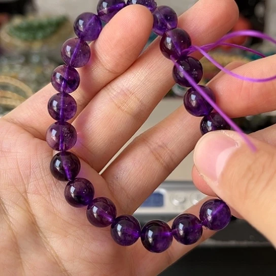 水晶手链未镶嵌矿坑紫超