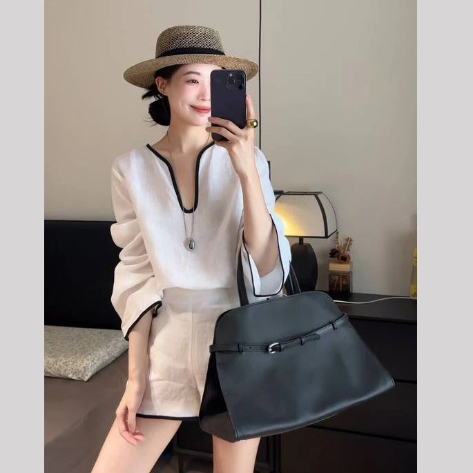 2025早秋一整套时尚简约休闲风高级感法式长袖上衣短裤两件套