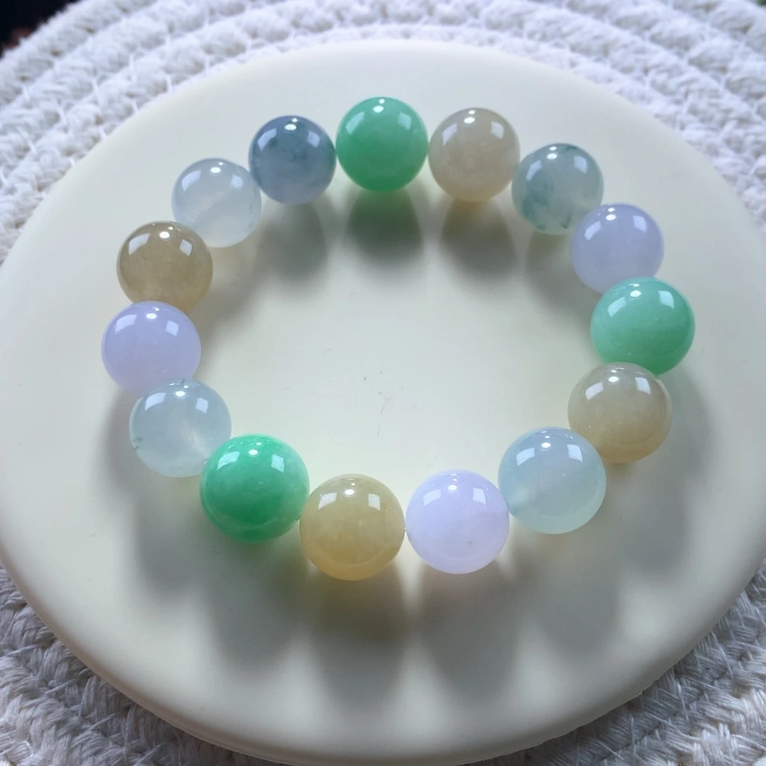 翡翠手链未镶嵌卡12特价串