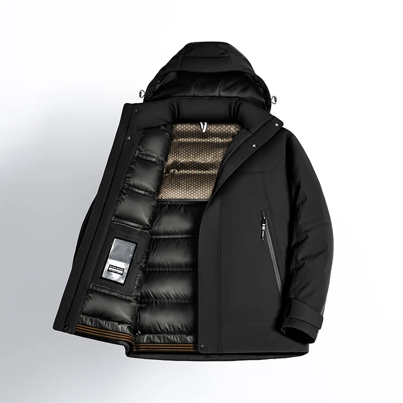 【高定系列】加厚羽绒服冬季新款高端轻奢风户外风加厚中长脱帽款